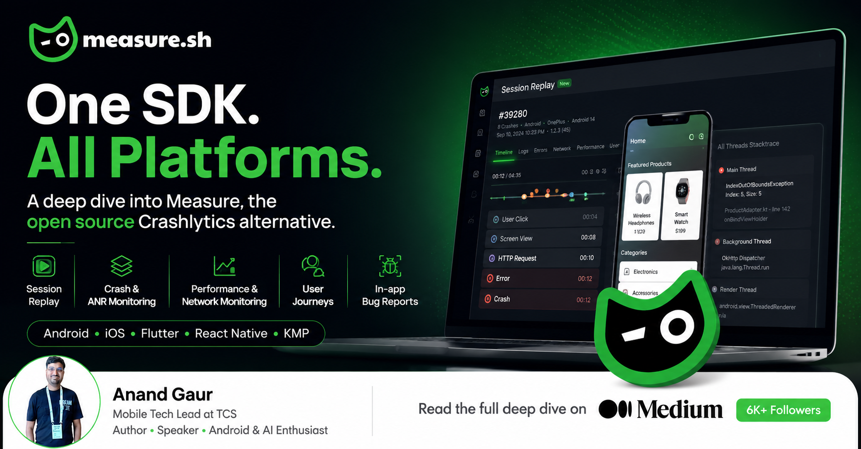 One SDK for Android, iOS, Flutter, React Native and KMP: A Deep Dive Into Measure, the Open Source Crashlytics Alternative