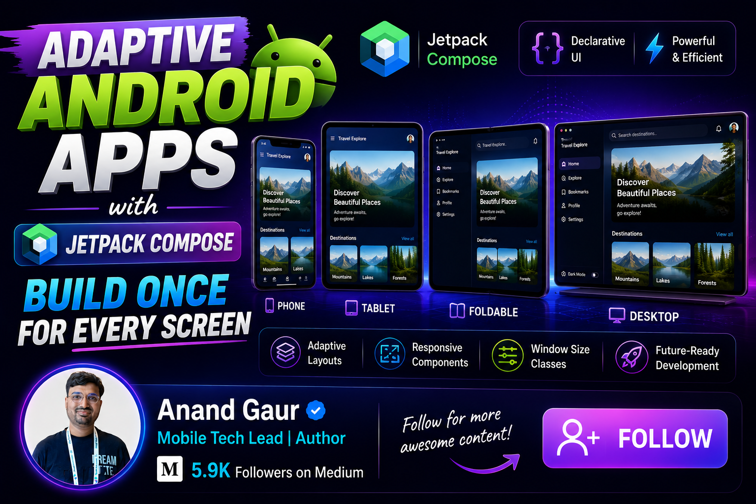 Adaptive Android Apps with Jetpack Compose: Build Once for Every Screen